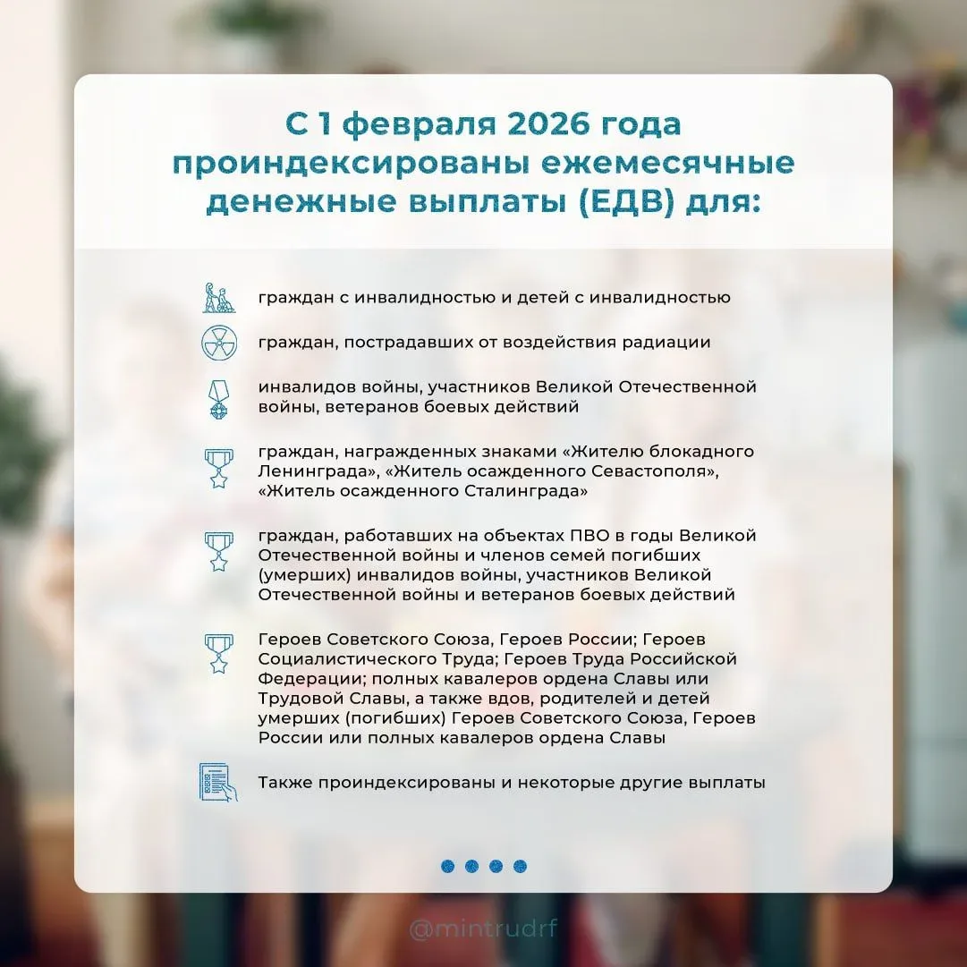 📈 Индексация мер социальной поддержки с 1 февраля 2026 года